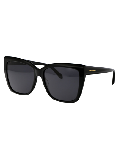 Shop Ferragamo Sf1102s Sunglasses In 001 Black