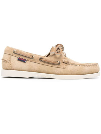 Shop Sebago Flat Shoes Beige