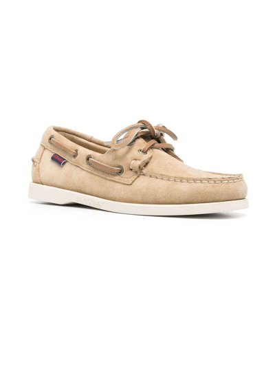 Shop Sebago Flat Shoes Beige