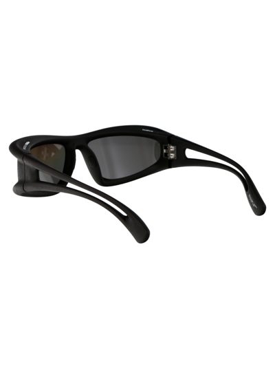 Shop Mykita Marfa X Indice Sunglasses In 354 Md1 Pitch Black | Silver