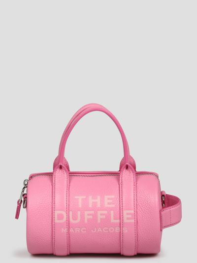 Shop Marc Jacobs The Leather Mini Duffle Bag In Pink & Purple