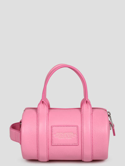 Shop Marc Jacobs The Leather Mini Duffle Bag In Pink & Purple
