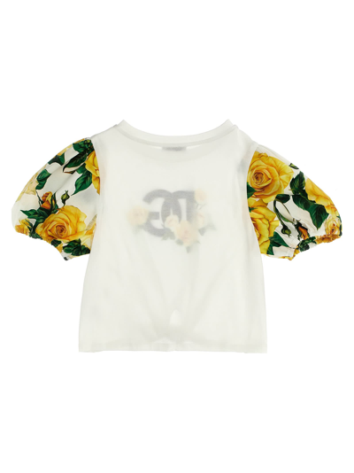 Shop Dolce & Gabbana Rose Gialle T-shirt In Multicolor