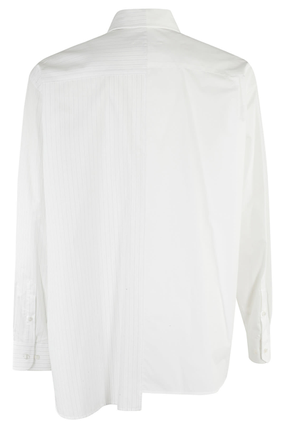 Shop Mm6 Maison Margiela Long Sleeved Shirt In White