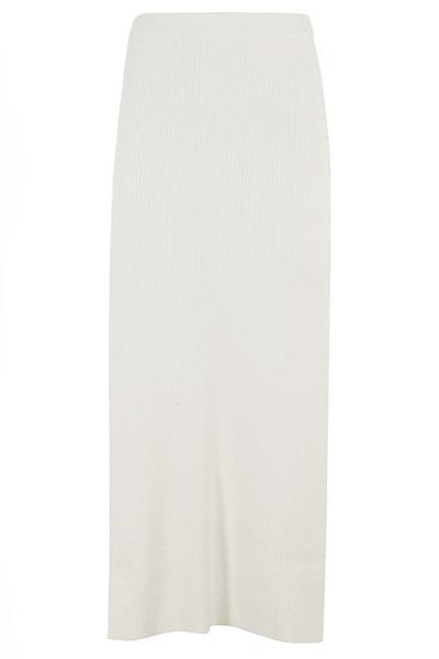 Shop Loulou Studio Skirt In Rice Ivory