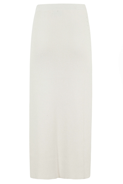 Shop Loulou Studio Skirt In Rice Ivory