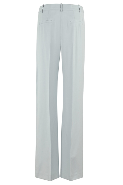 Loulou Studio Sbiru Wool-twill Straight-leg Pants In Foam Green