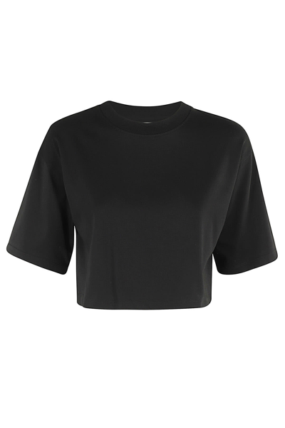 Shop Loulou Studio Cropped Tshirt In Black