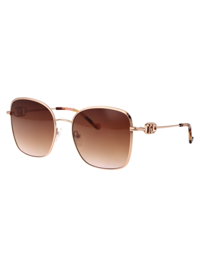 Shop Liu •jo Lj155s Sunglasses In 770 Rose Gold
