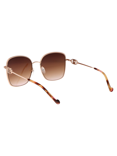 Shop Liu •jo Lj155s Sunglasses In 770 Rose Gold
