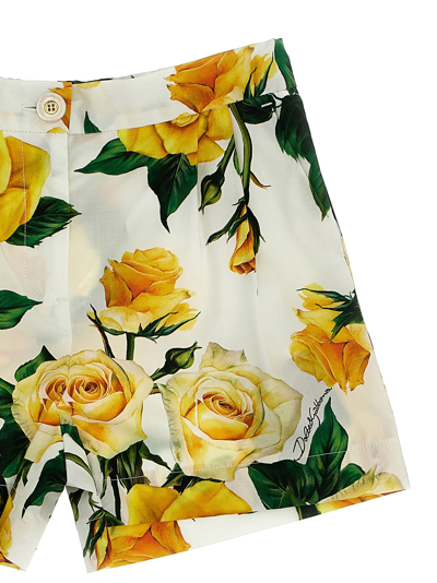 Shop Dolce & Gabbana Rose Gialle Shorts In Multicolor