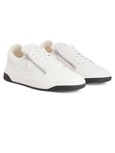 Shop Giuseppe Zanotti White Leather Sneaker