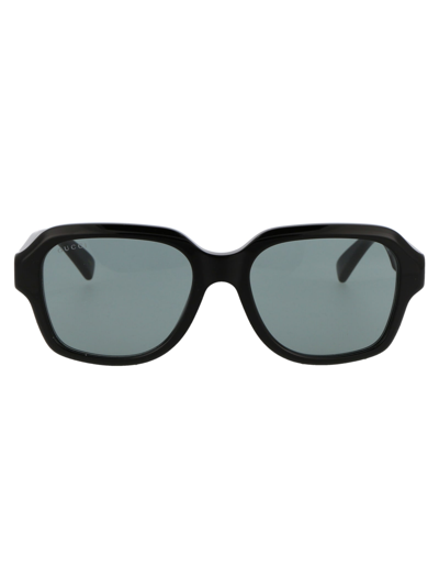 Shop Gucci Gg1174s Sunglasses In 001 Black Black Smoke