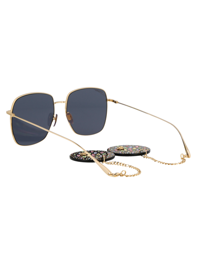 Shop Gucci Gg1031s Sunglasses In 009 Gold Gold Grey