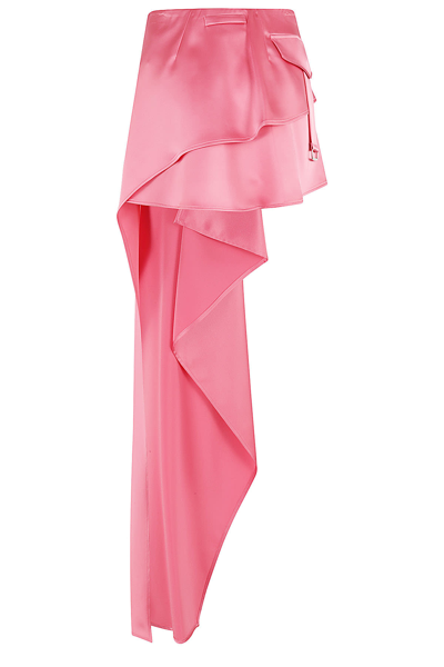 Ssheena Asymmetric Draped Skirt In Barbie