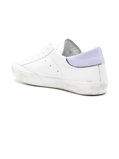 Shop Philippe Model Prsx Low-top Sneakers In Leather White