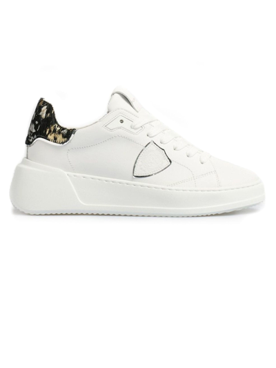 Shop Philippe Model Tres Temple Sneaker White And Animalier