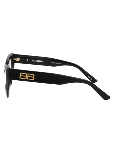 Shop Balenciaga Bb0276o Glasses In 001 Black Black Transparent