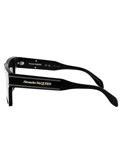 Shop Alexander Mcqueen Am0397s Sunglasses In 001 Black Black Grey