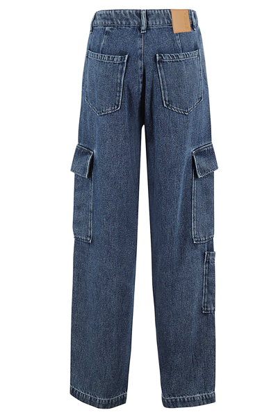 Erika Cavallini Cargo Jeans In Denim
