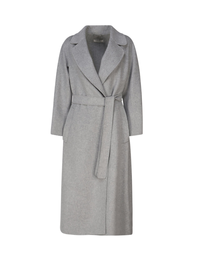 Shop 's Max Mara Wool Robe Coat In Grey