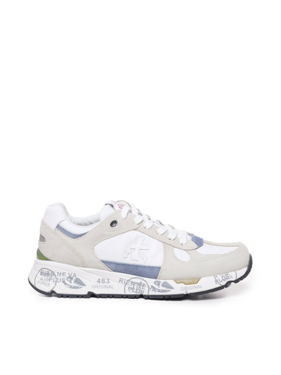 Shop Premiata Mase Sneakers With Contrasting Inserts In Natural