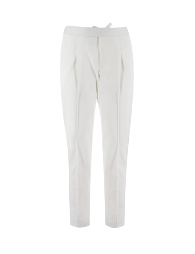 Shop Brioni Trousers In White