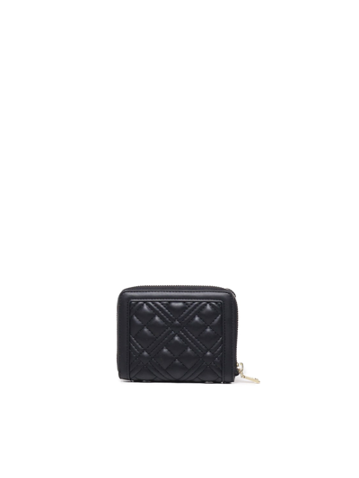 Shop Love Moschino Wallet With Logo In Black
