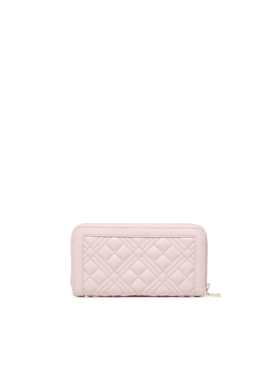 Shop Love Moschino Wallet With Logo In Pink
