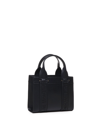 Shop Love Moschino Billboard Handbag In Black