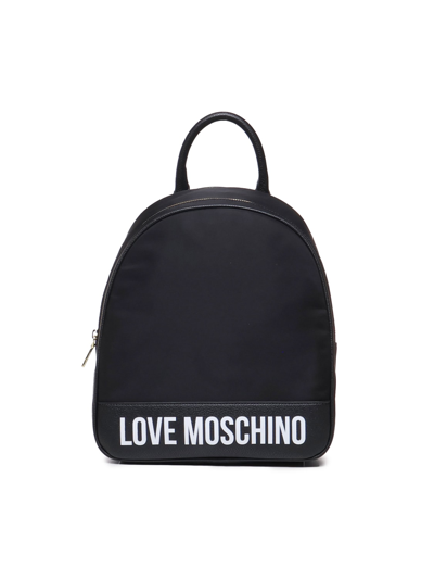 Shop Love Moschino Backpack With Print In Black