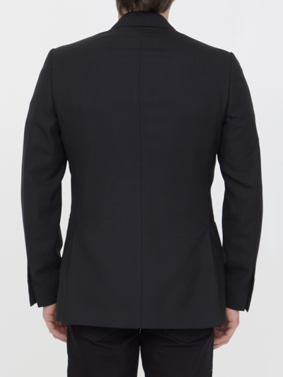 Shop Lardini Wool Jacket In Black