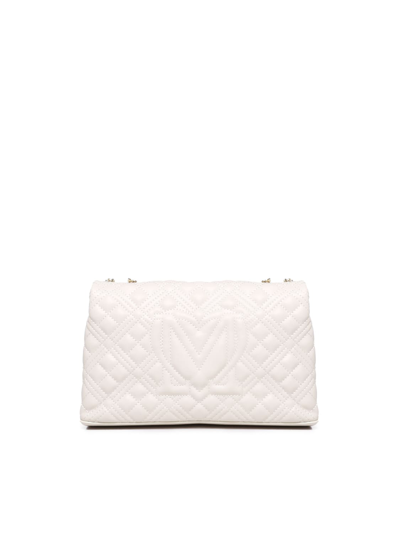 Shop Love Moschino Bag With Shoulder Strap With Logo In Ivory