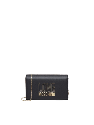 Shop Love Moschino Smart Daily Shoulder Bag In Black