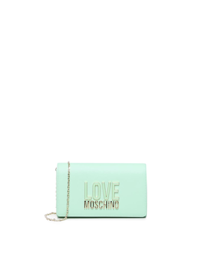 Shop Love Moschino Smart Daily Shoulder Bag In Mint