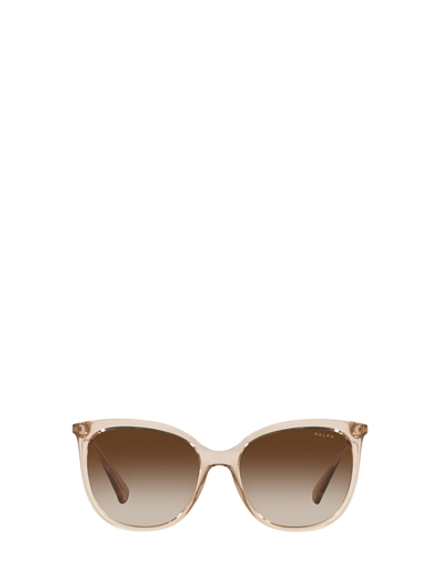 Shop Polo Ralph Lauren Ra5248 Shiny Transparent Brown Sunglasses
