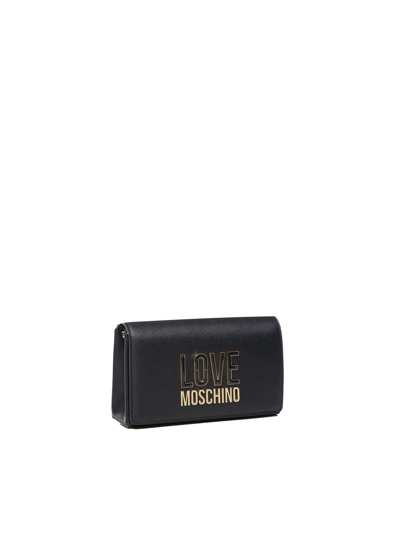 Shop Love Moschino Smart Daily Shoulder Bag In Black