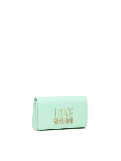 Shop Love Moschino Smart Daily Shoulder Bag In Mint