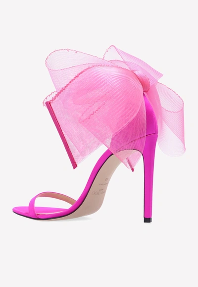 Jimmy Choo Aveline 100 Pink Satin Sandals In Pink