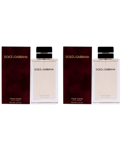 Dolce & Gabbana Women's 3.3oz Pour Femme Edp Pack Of 2