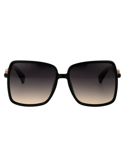 Shop Max Mara Square Frame Sunglasses In Black