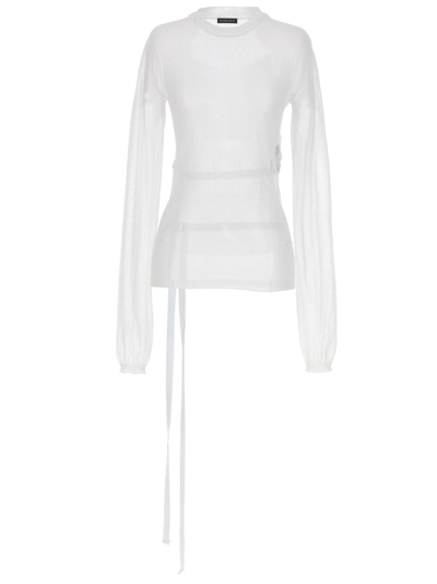 Shop Ann Demeulemeester Blion Sheer Lace In White