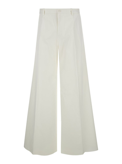Shop Dolce & Gabbana Wide Leg Tailored Pants In White