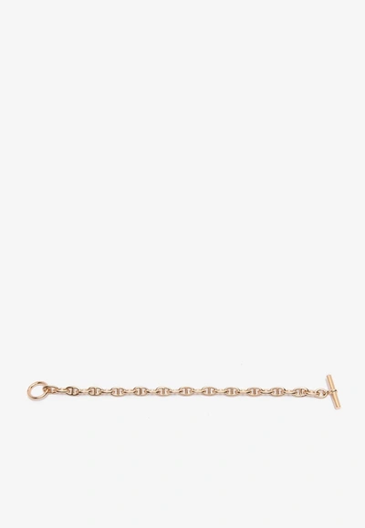 Shop Hermes Chaine D'ancre Tpm Bracelet In Rose Gold