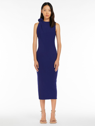 Max Mara Slim-fit Jersey Dress In Ink