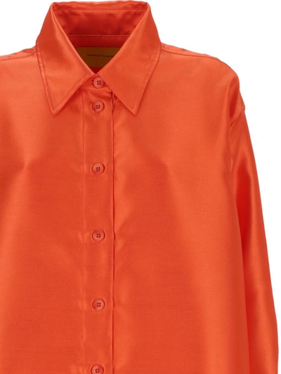 Shop Marques' Almeida Marques Almeida Shirts In Orange