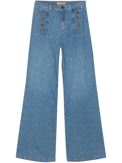 Shop Twinset Twin-set Trousers In Blue