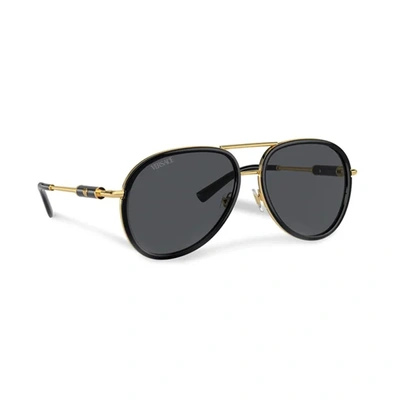 Shop Versace Medusa Ve2260 Sunglasses In 100287 Black/gold