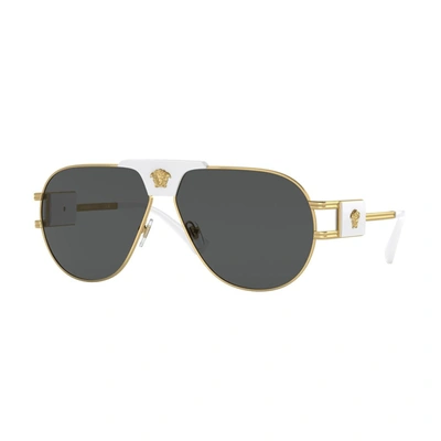Shop Versace Ve2252 Medusa Sunglasses In 147187gold