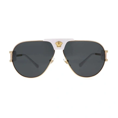 Shop Versace Ve2252 Medusa Sunglasses In 147187gold